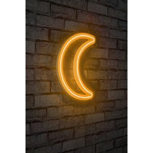 Decoratiune luminoasa LED, Crescent, Benzi flexibile de neon, DC 12 V, Galben imagine