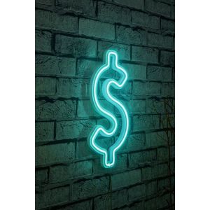 Decoratiune luminoasa LED, Dollar Sign, Benzi flexibile de neon, DC 12 V, Albastru imagine