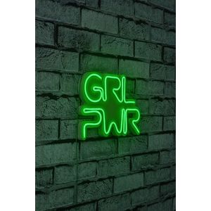 Decoratiune luminoasa LED, Girl Power, Benzi flexibile de neon, DC 12 V, Verde imagine