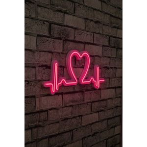 Decoratiune luminoasa LED, Love Rhythm, Benzi flexibile de neon, DC 12 V, Roz imagine