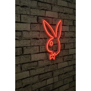 Decoratiune luminoasa LED, Playboy, Benzi flexibile de neon, DC 12 V, Rosu imagine