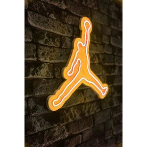 Decoratiune luminoasa LED, Basketball, Benzi flexibile de neon, DC 12 V, Galben imagine