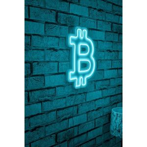 Decoratiune luminoasa LED, Bitcoin, Benzi flexibile de neon, DC 12 V, Albastru imagine