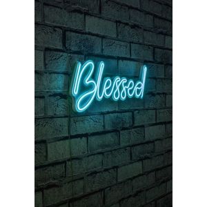 Decoratiune luminoasa LED, Blessed, Benzi flexibile de neon, DC 12 V, Albastru imagine