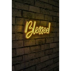 Decoratiune luminoasa LED, Blessed, Benzi flexibile de neon, DC 12 V, Galben imagine