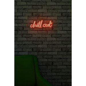 Decoratiune luminoasa LED, Chill Out, Benzi flexibile de neon, DC 12 V, Rosu imagine