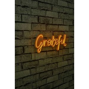 Decoratiune luminoasa LED, Grateful, Benzi flexibile de neon, DC 12 V, Galben imagine