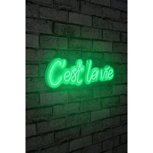 Decoratiune luminoasa LED, C'est La Vie, Benzi flexibile de neon, DC 12 V, Verde imagine