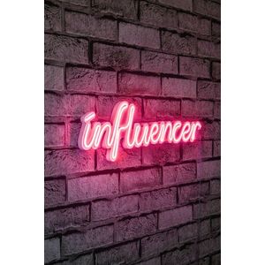 Decoratiune luminoasa LED, Influencer, Benzi flexibile de neon, DC 12 V, Roz imagine