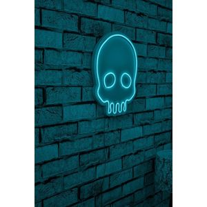 Decoratiune luminoasa LED, Skull, Benzi flexibile de neon, DC 12 V, Albastru imagine