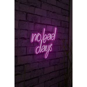 Decoratiune luminoasa LED, No Bad Days, Benzi flexibile de neon, DC 12 V, Roz imagine