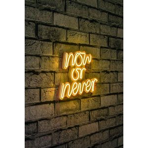 Decoratiune luminoasa LED, Now or Never, Benzi flexibile de neon, DC 12 V, Galben imagine