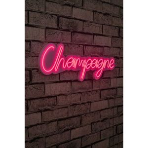 Decoratiune luminoasa LED, Champagne, Benzi flexibile de neon, DC 12 V, Roz imagine