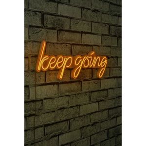 Decoratiune luminoasa LED, Keep Going, Benzi flexibile de neon, DC 12 V, Galben imagine