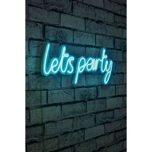 Decoratiune luminoasa LED, Lets Party, Benzi flexibile de neon, DC 12 V, Albastru imagine