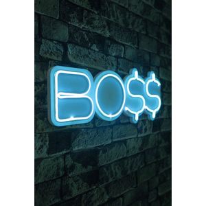 Decoratiune luminoasa LED, BOSS, Benzi flexibile de neon, DC 12 V, Albastru imagine