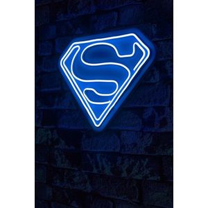 Decoratiune luminoasa LED, Superman, Benzi flexibile de neon, DC 12 V, Albastru imagine