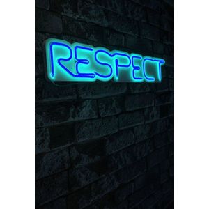 Decoratiune luminoasa LED, Respect, Benzi flexibile de neon, DC 12 V, Albastru imagine