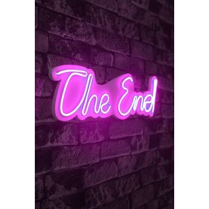 Decoratiune luminoasa LED, The End, Benzi flexibile de neon, DC 12 V, Roz imagine