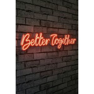 Decoratiune luminoasa LED, Better Together, Benzi flexibile de neon, DC 12 V, Rosu imagine