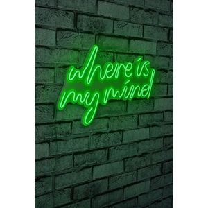 Decoratiune luminoasa LED, Where Is My Mind, Benzi flexibile de neon, DC 12 V, Verde imagine