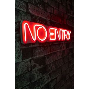 Decoratiune luminoasa LED, No Entry, Benzi flexibile de neon, DC 12 V, Rosu imagine