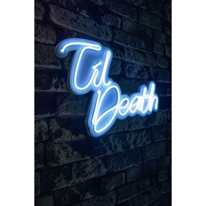 Decoratiune luminoasa LED, Til Death, Benzi flexibile de neon, DC 12 V, Albastru imagine