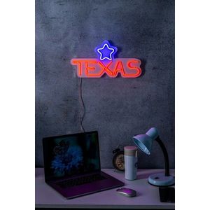 Decoratiune luminoasa LED, Texas Lone Star Blue, Benzi flexibile de neon, DC 12 V, Rosu albastru imagine