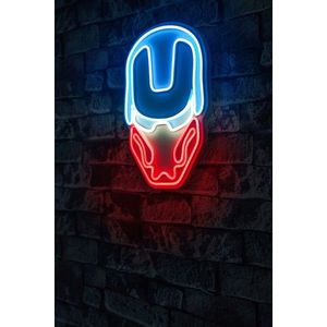 Decoratiune luminoasa LED, Iron Man, Benzi flexibile de neon, DC 12 V, Multicolor imagine