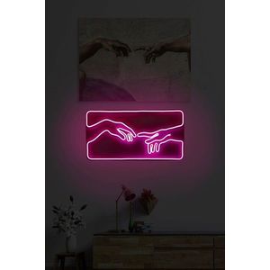 Decoratiune luminoasa LED, Creation of Adam, Benzi flexibile de neon, DC 12 V, Roz imagine