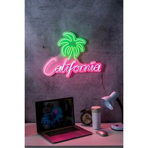 Decoratiune luminoasa LED, California, Benzi flexibile de neon, DC 12 V, Verde / Roz imagine