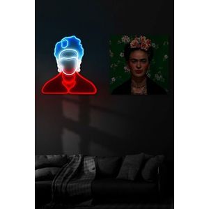 Decoratiune luminoasa LED, Frida Kahlo, Benzi flexibile de neon, DC 12 V, Multicolor imagine