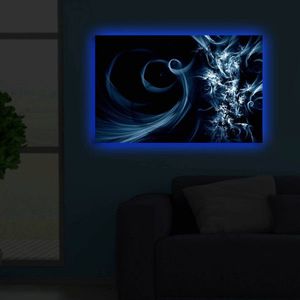 Tablou decorativ cu lumina LED, 4570DACT-37, Canvas, Dimensiune: 45 x 70 cm, Multicolor imagine