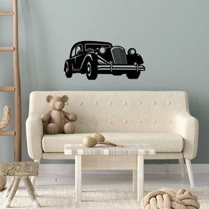 Decoratiune de perete, Antique Car, Metal, 70 x 33 cm, Negru imagine