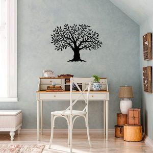 Decoratiune de perete, Monumental Tree Large, Metal, Dimensiune: 70 x 51 cm, Negru imagine