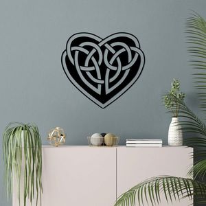 Decoratiune de perete, Love, Metal, Dimensiune: 70 x 64 cm, Negru imagine