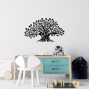 Decoratiune de perete, Monumental Tree 17, Metal, 70 x 42 cm, Negru imagine