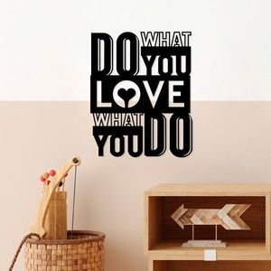 Decoratiune de perete, What Do You Love, Metal, Dimensiune: 57 x 70 cm, Negru imagine