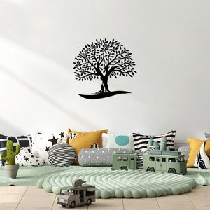 Decoratiune de perete, Monumental Tree 21, Metal, Dimensiune: 66 x 64 cm, Negru imagine