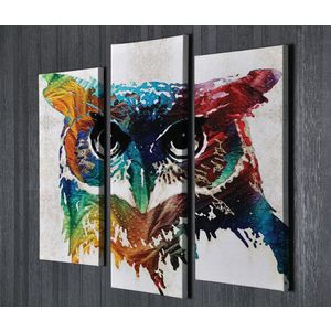 Set 3 tablouri decorative, UC045, Canvas, 45 x 20 cm, Multicolor imagine