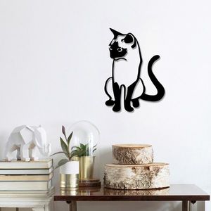 Decoratiune de perete, Cat 2, Metal, Dimensiune: 39 x 55 cm, Negru imagine