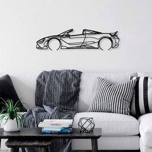 Decoratiune de perete, McLaren 720S Silhouette, Metal, 70 x 17 cm, Negru imagine