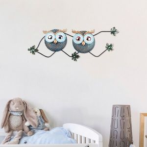 Decoratiune de perete, Owl 3, Metal, Dimensiune: 77 x 28 cm, Multicolor imagine