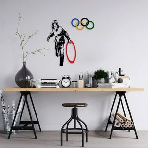 Decoratiune de perete, Banksy, Metal, Dimensiune: 62 x 61 cm, Multicolor imagine