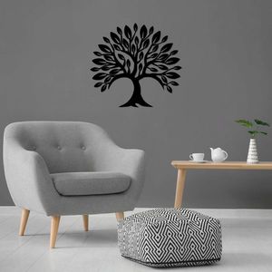 Decoratiune de perete, Monumental Tree 5, Metal, Dimensiune: 70 x 57 cm, Negru imagine