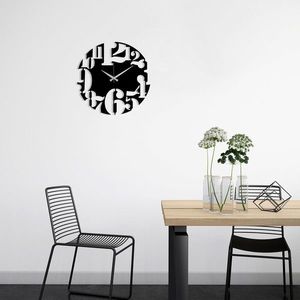 Ceas de perete, Metal Wall Clock 1, Metal, Dimensiune: 48 x 48 cm, Negru imagine