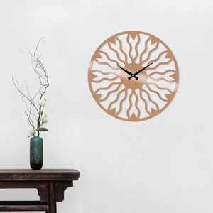 Ceas de perete, Metal Wall Clock 21, Metal, Dimensiune: 48 x 48 cm, Cupru imagine