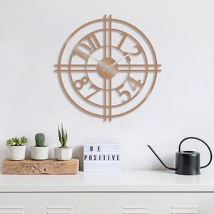 Ceas de perete, Metal Wall Clock 33, Metal, Dimensiune: 49 x 49 cm, Cupru imagine