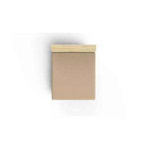 Cearceaf cu elastic pat dublu (IT), Beige, Patik, Bumbac imagine