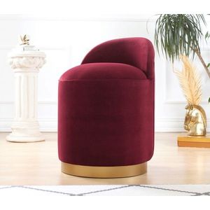 Taburet, Fluffe, 209FLF1105, Catifea, Rosu claret imagine